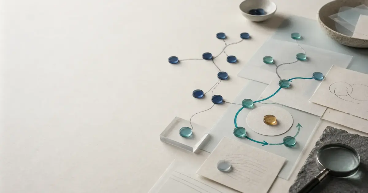 An editorial still life about how an agent system improves